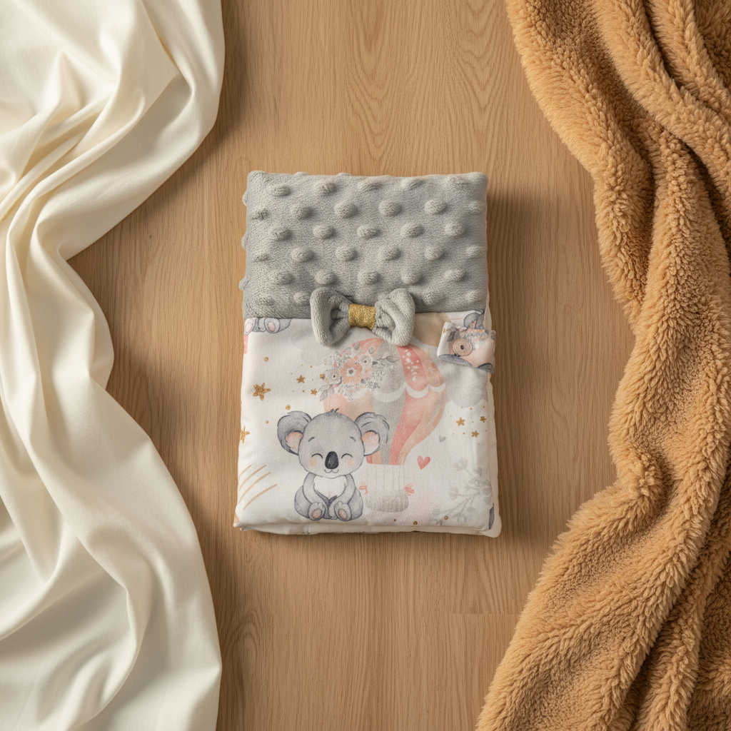 Koala gris fleurs