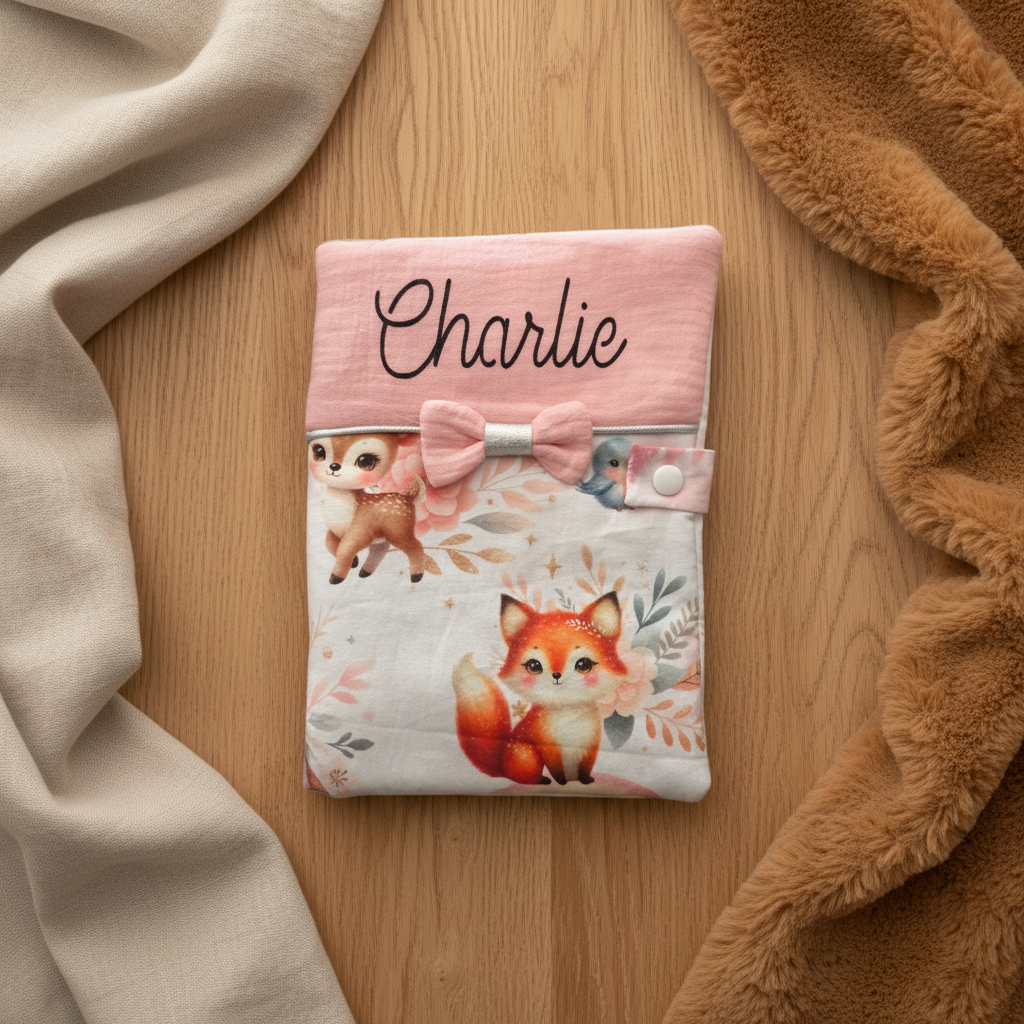 Protège-carnet Biche Renard