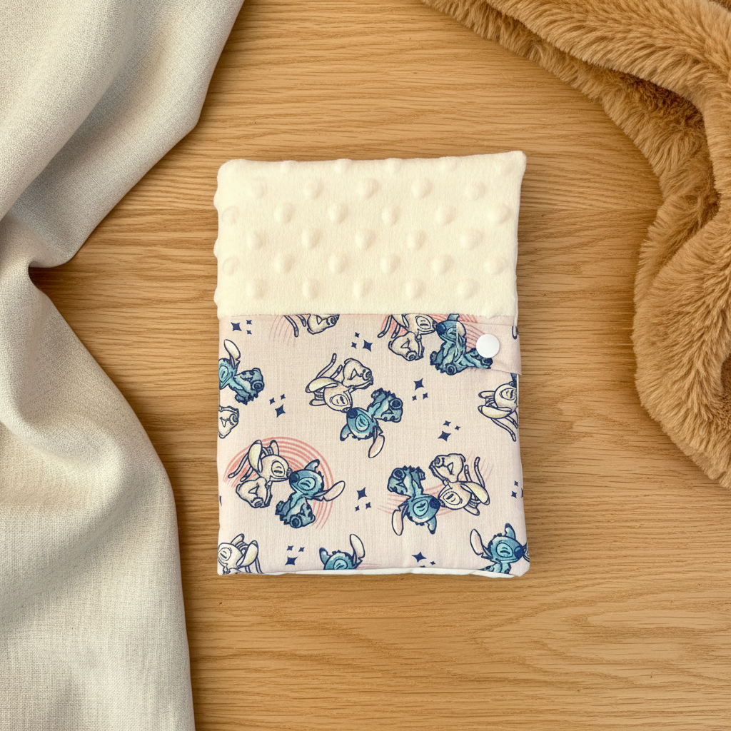 Protège-carnet Stitch crème