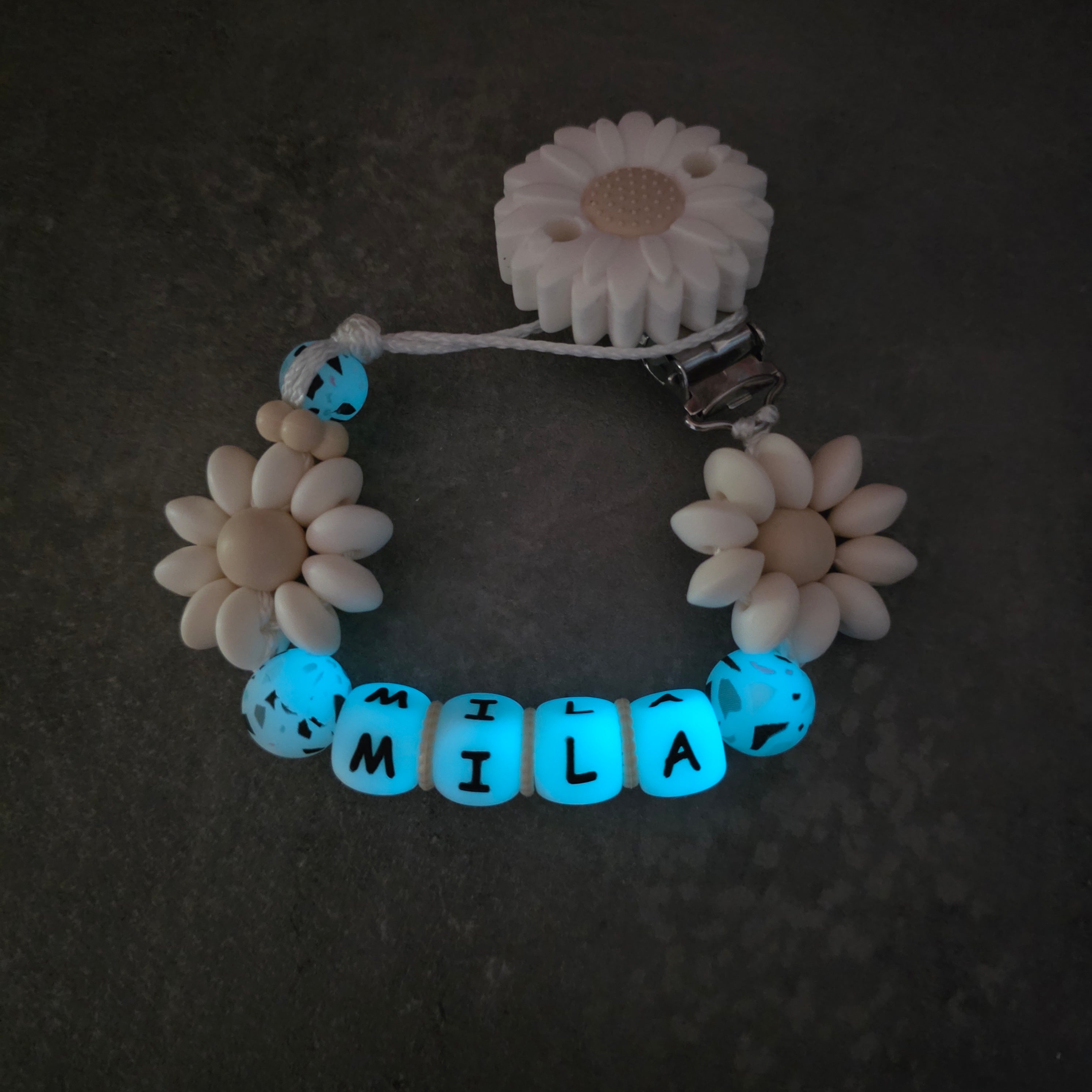 Attache tétine Petite Fleur