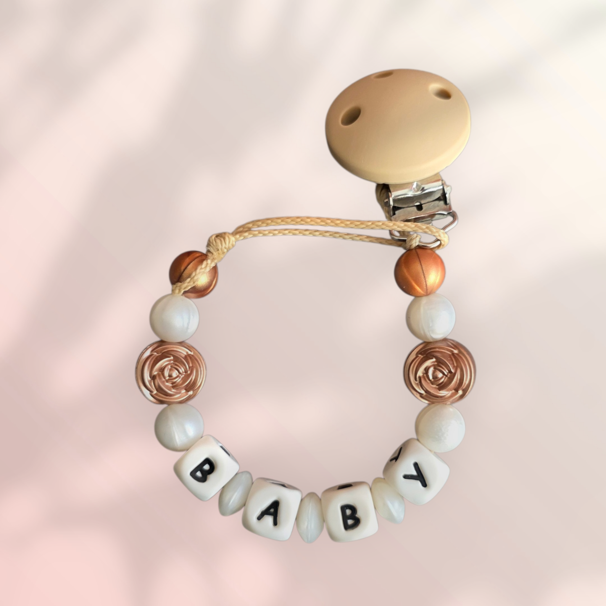 Attache tétine floral