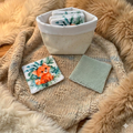 Panier et 6 lingettes lavables