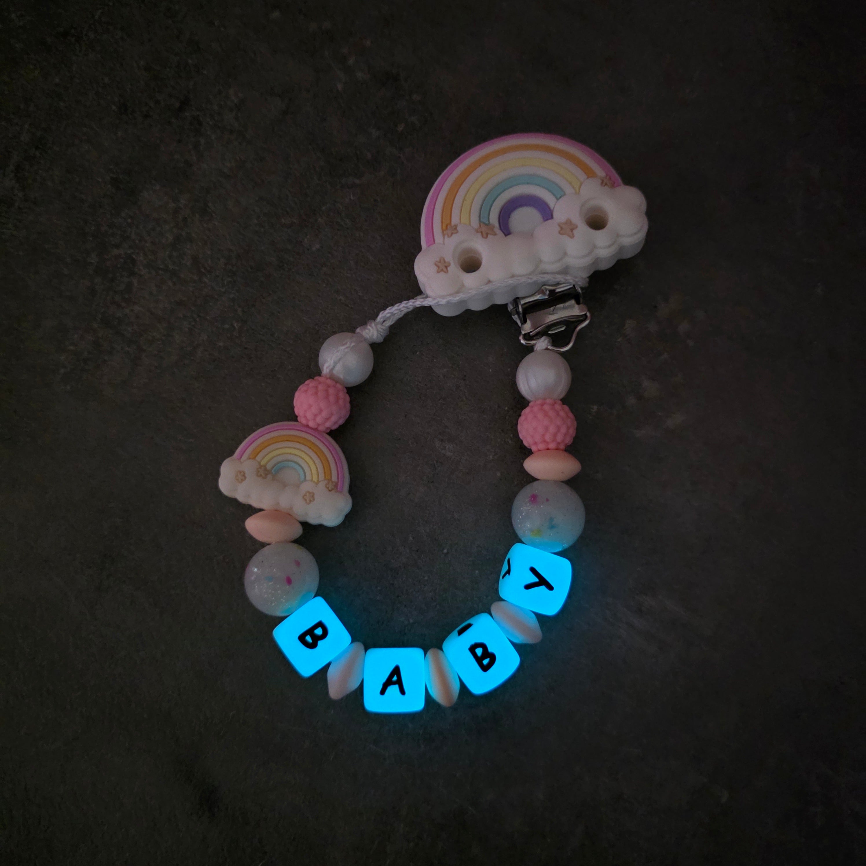 Attache tétine Arc en ciel