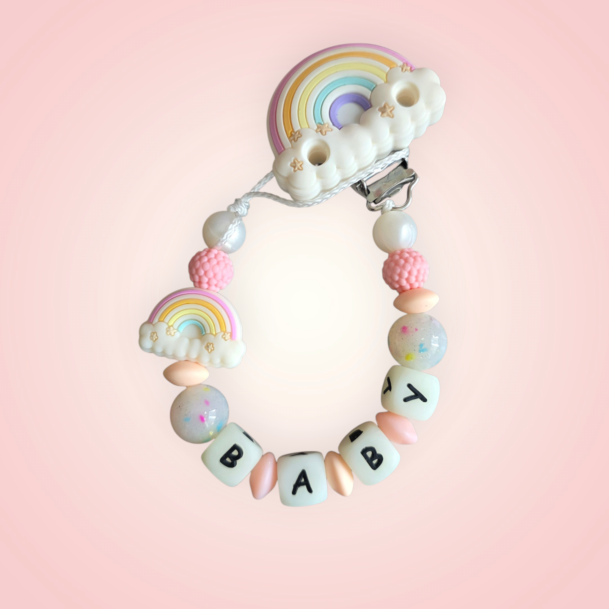 Attache tétine Arc en ciel