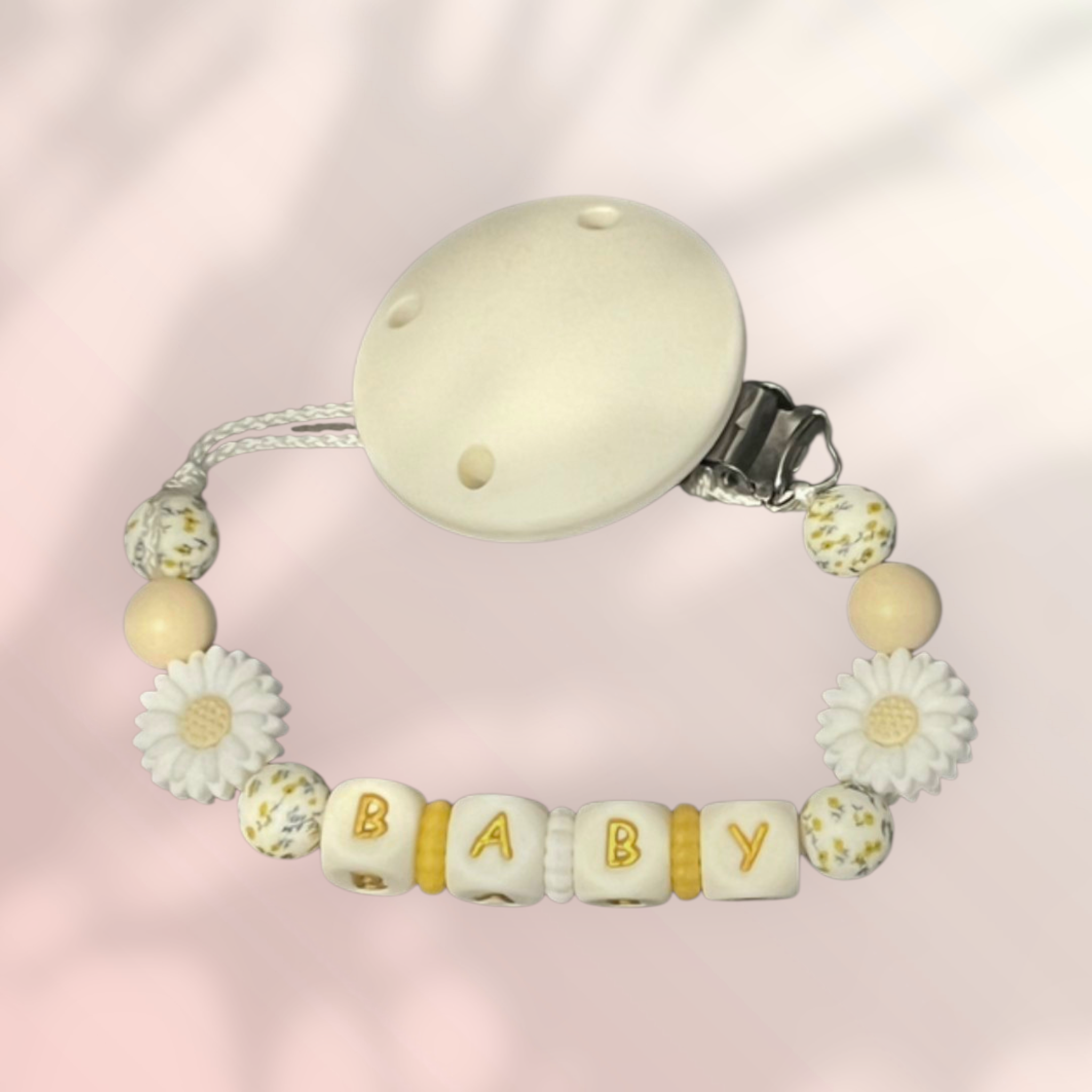 Attache tétine Fleur du soleil