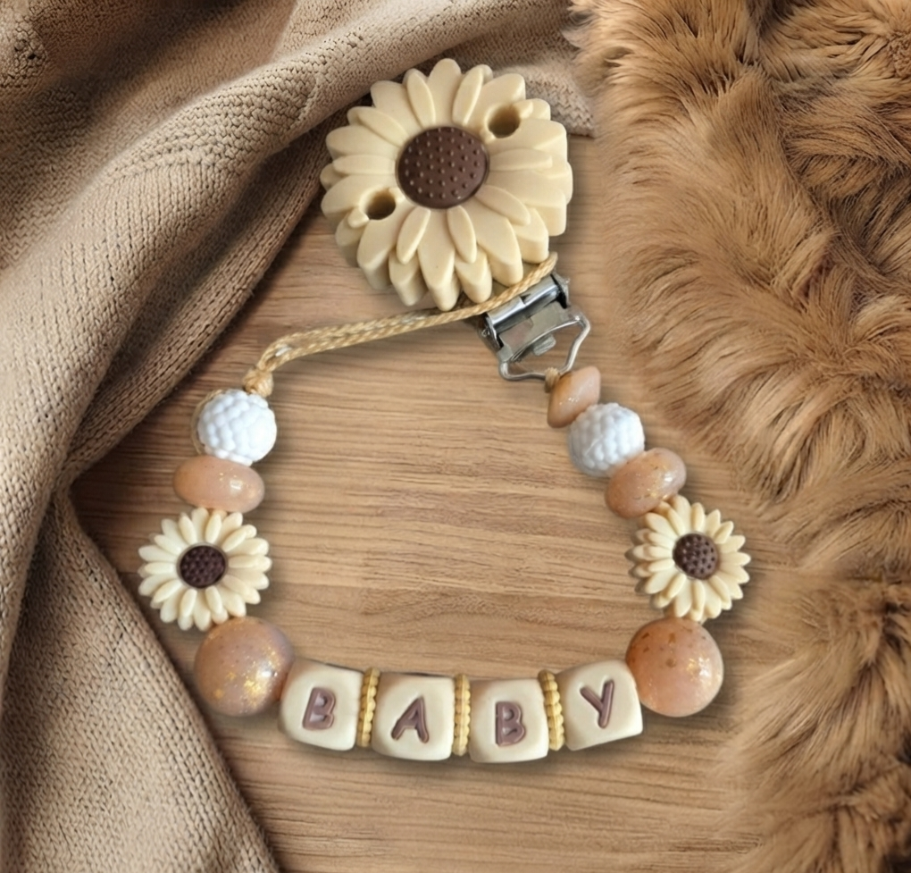 Attache tétine Petite Fleur