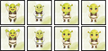 Lot 8 lingettes lavables Shrek