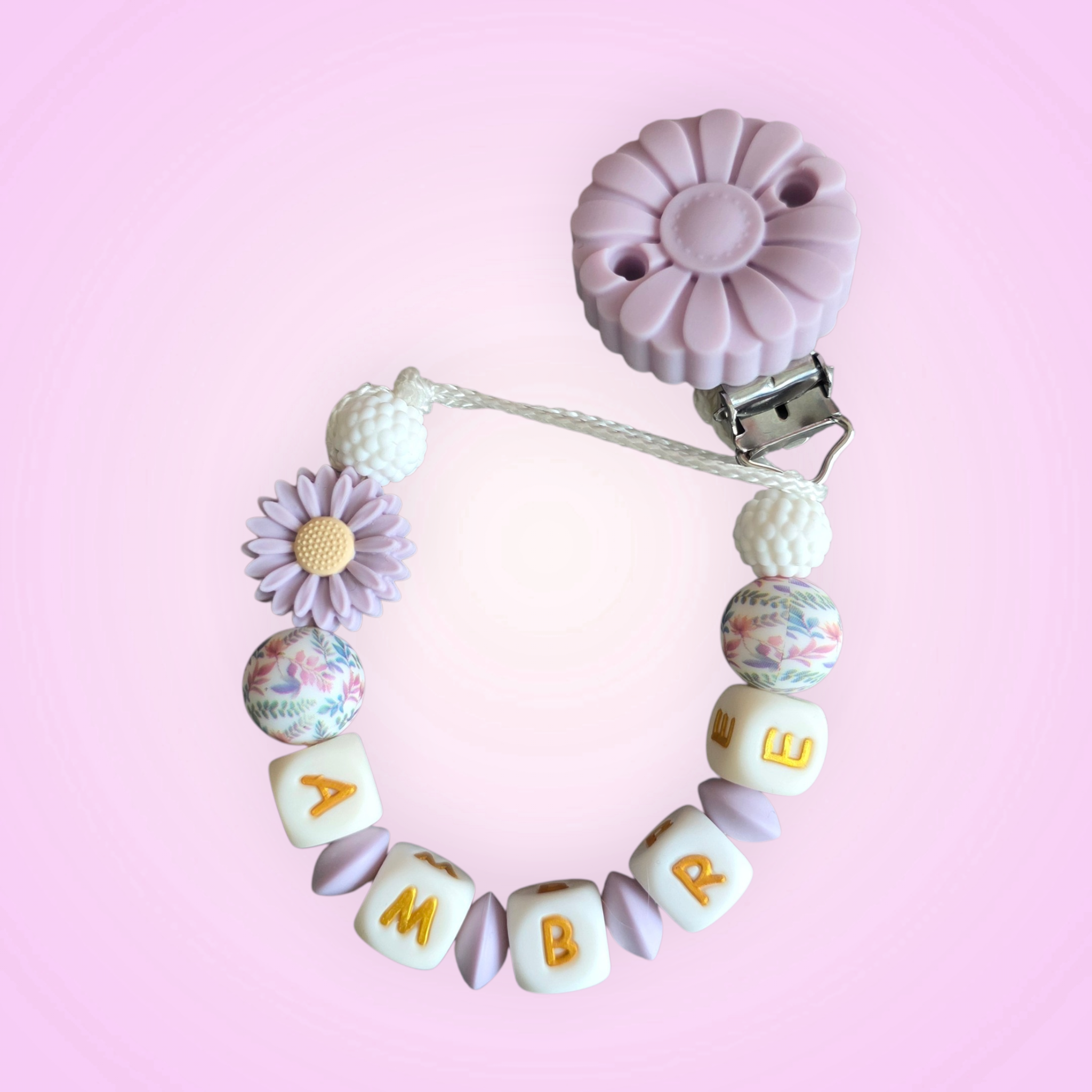 Attache tétine Petite Fleur