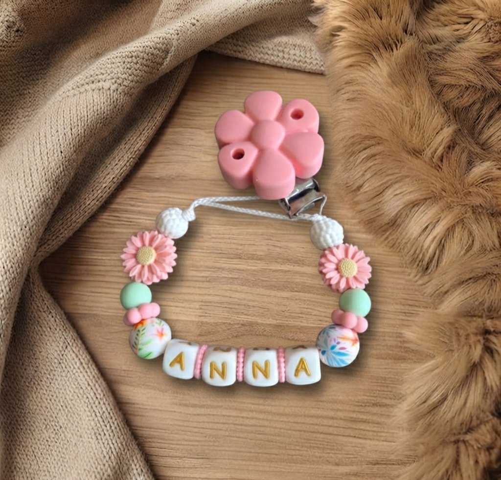 Attache tétine Petite Fleur