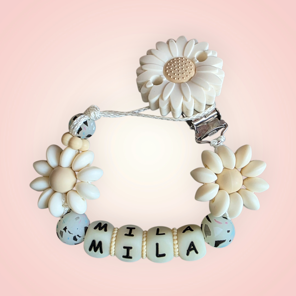 Attache tétine Petite Fleur