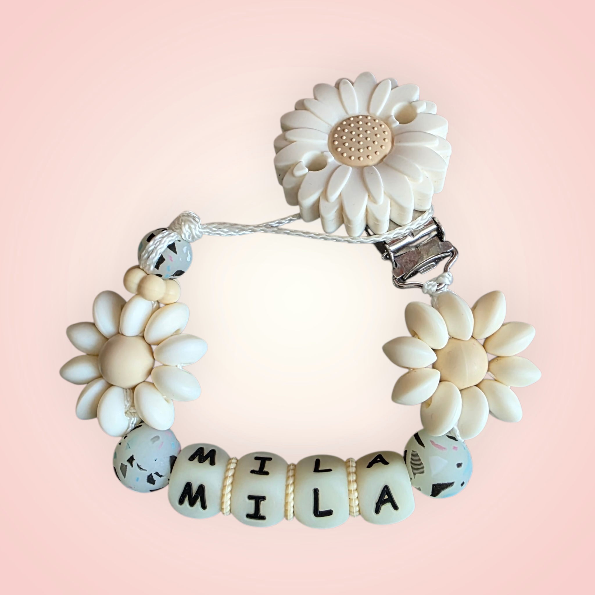 Attache tétine Petite Fleur