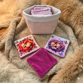 Panier et 8 lingettes lavables