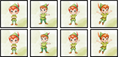 Lot 8 lingettes lavables Peter Pan