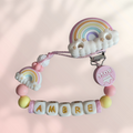 Attache tétine Arc en ciel