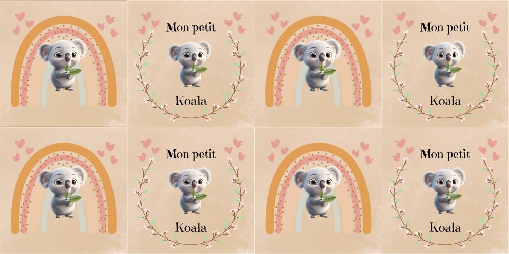 Lot 8 lingettes lavables 🐨