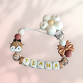 Attache tétine Douce noisette