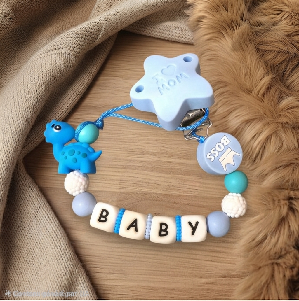 Attache tétine Petit Dino